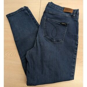 Calvin Klein Womens High Rise Skinny Fit Repreve Ankle Blue Jeans Size 18‎
